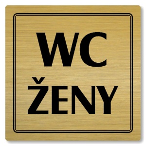 WC ženy, 118x118mm, zlatá, Utah
